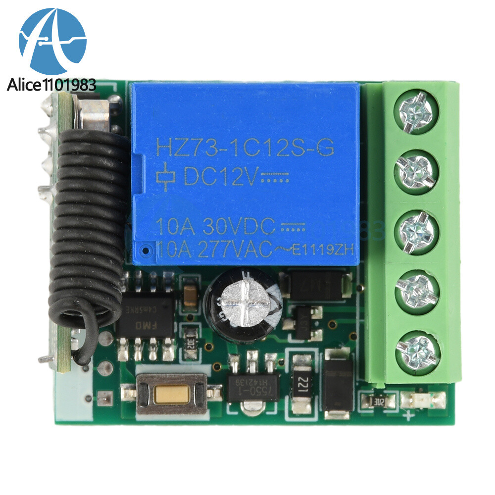 433Mhz Universal Wireless Remote Control Switch DC 12V Receiver Transmitter Set