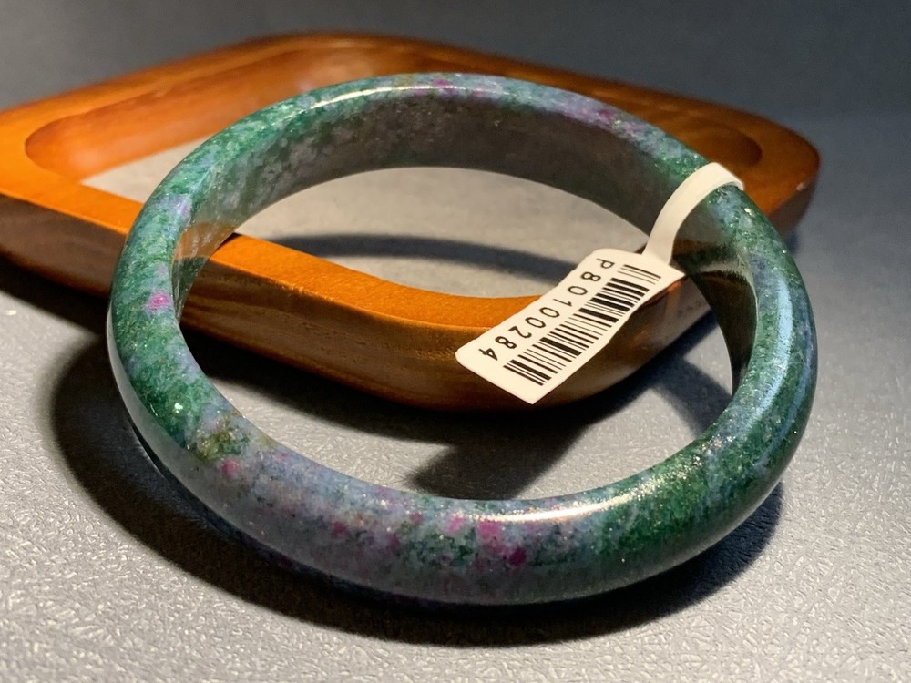 58.5mm Natural High Grade Ruby Zoisite Bangle/Crystal Gem Bangle