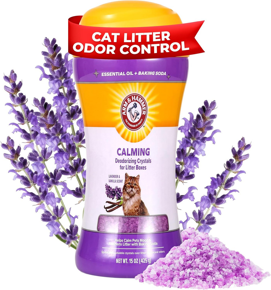 Cat Litter Deodorizing Crystals with Baking Soda, Odor Neutralizer, Dissolving L