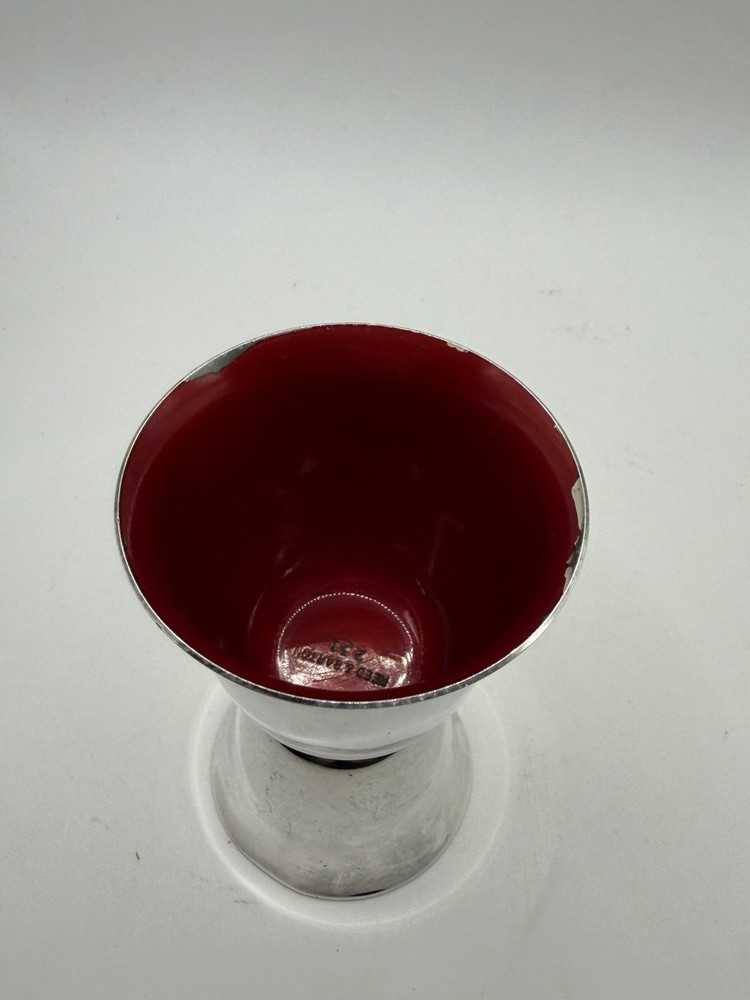Reed & Barton Red & Green Silver Plated Double Jigger Minor Rim Issues