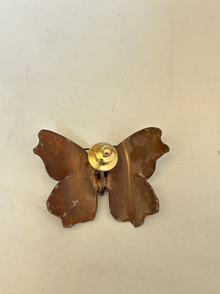 Butterfly Lapel Pin Large Size Thin Metal 2” Wide