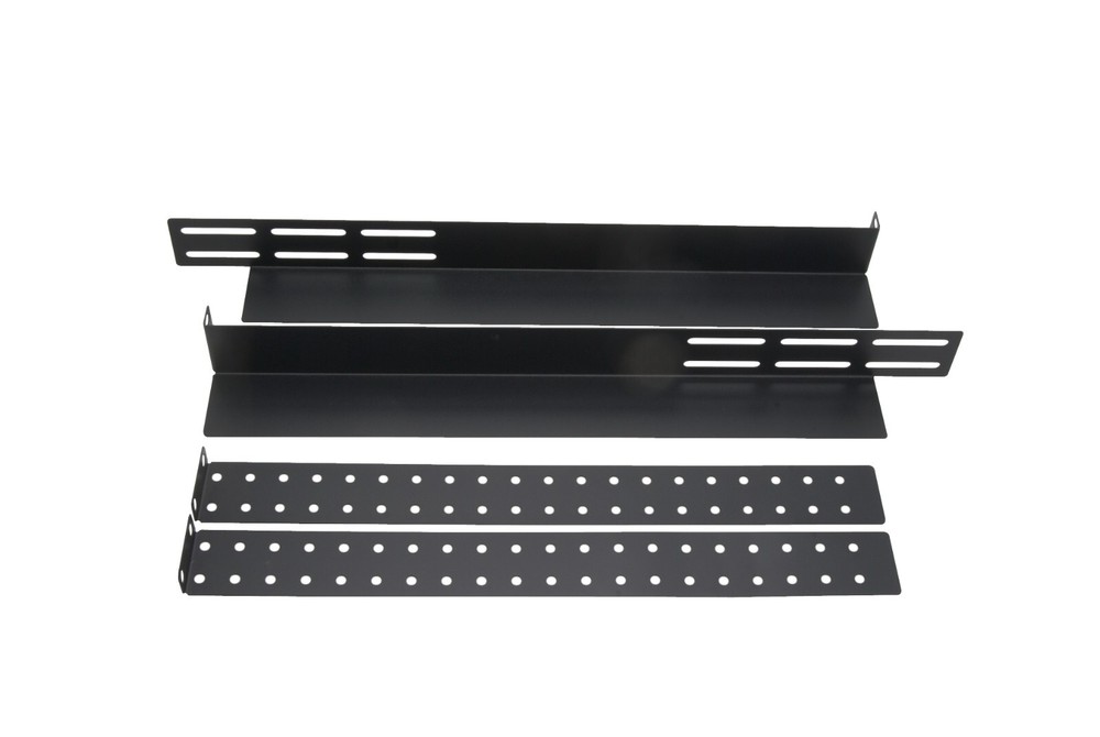 1U Audio Network 4-Post Rack Mount Server Shelf Rails Heavy Duty 1 Space Storage
