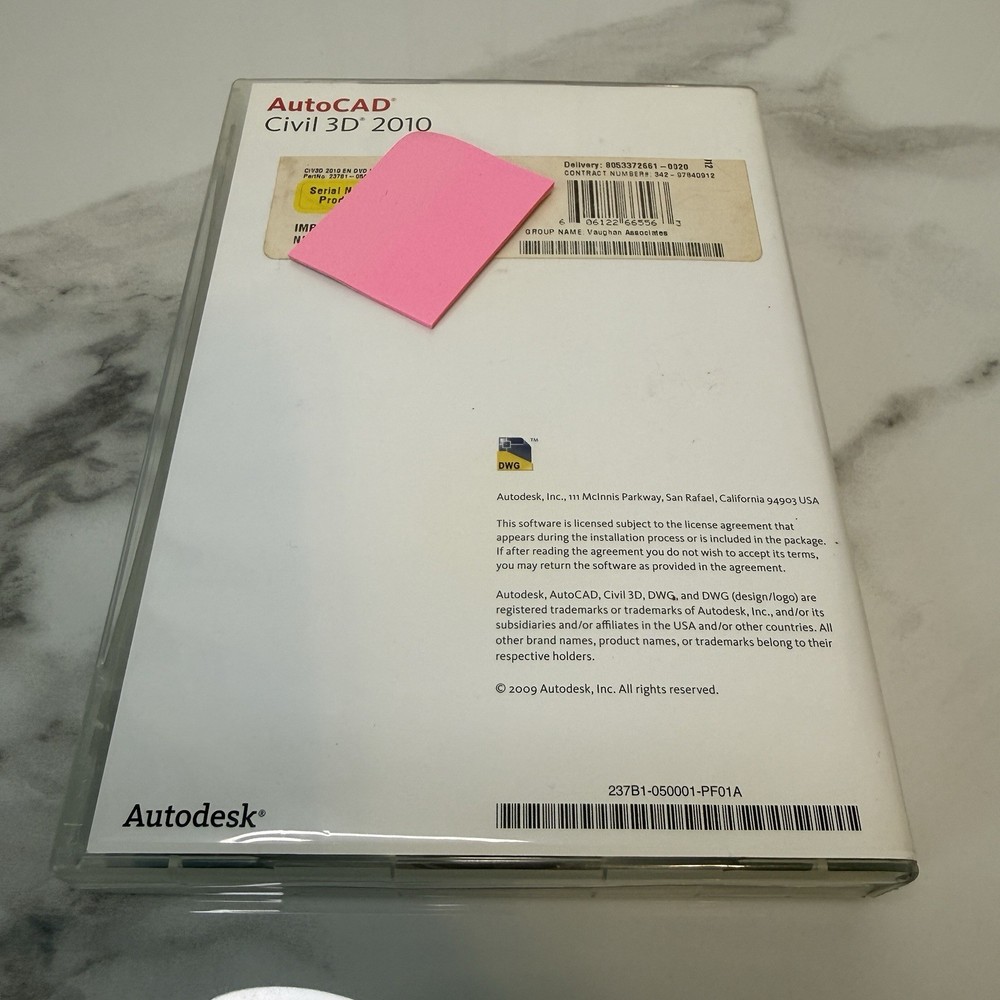 AUTODESK AUTOCAD CIVIL 3D 2010 Complete W/ 4 Discs EXCELLENT!