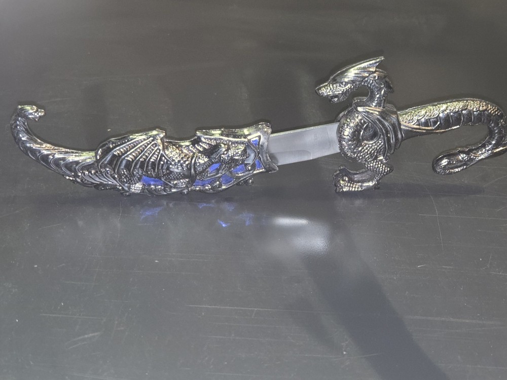 NEW! 10" Blue Dragon Dagger Knife