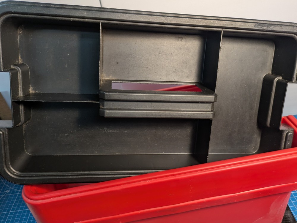 Snap On Tools 2 Tray Poly Toolbox KRW200R, Red & Black, With Removable Strap