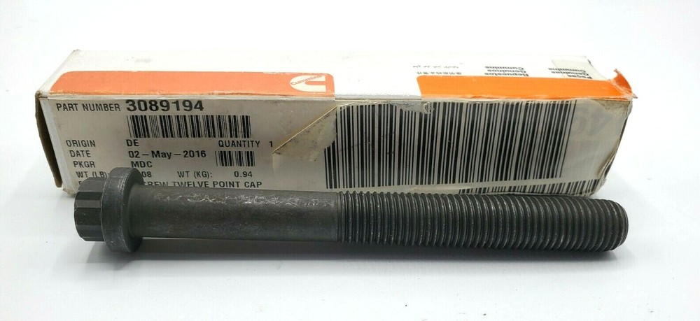 Cummins SCREW,TWELVE POINT CAP 3089194
