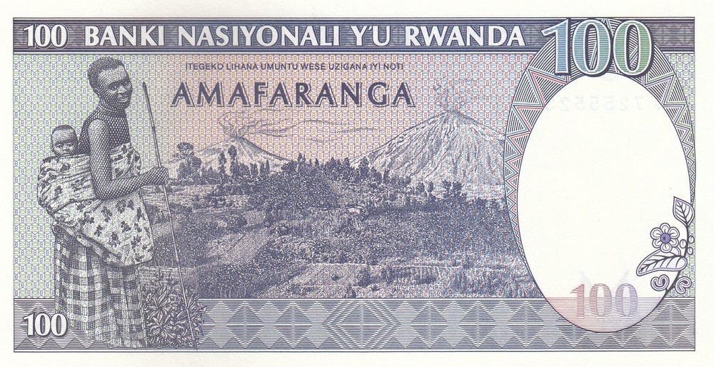 Rwanda, 100 Cent Francs, 1989, P19, UNC