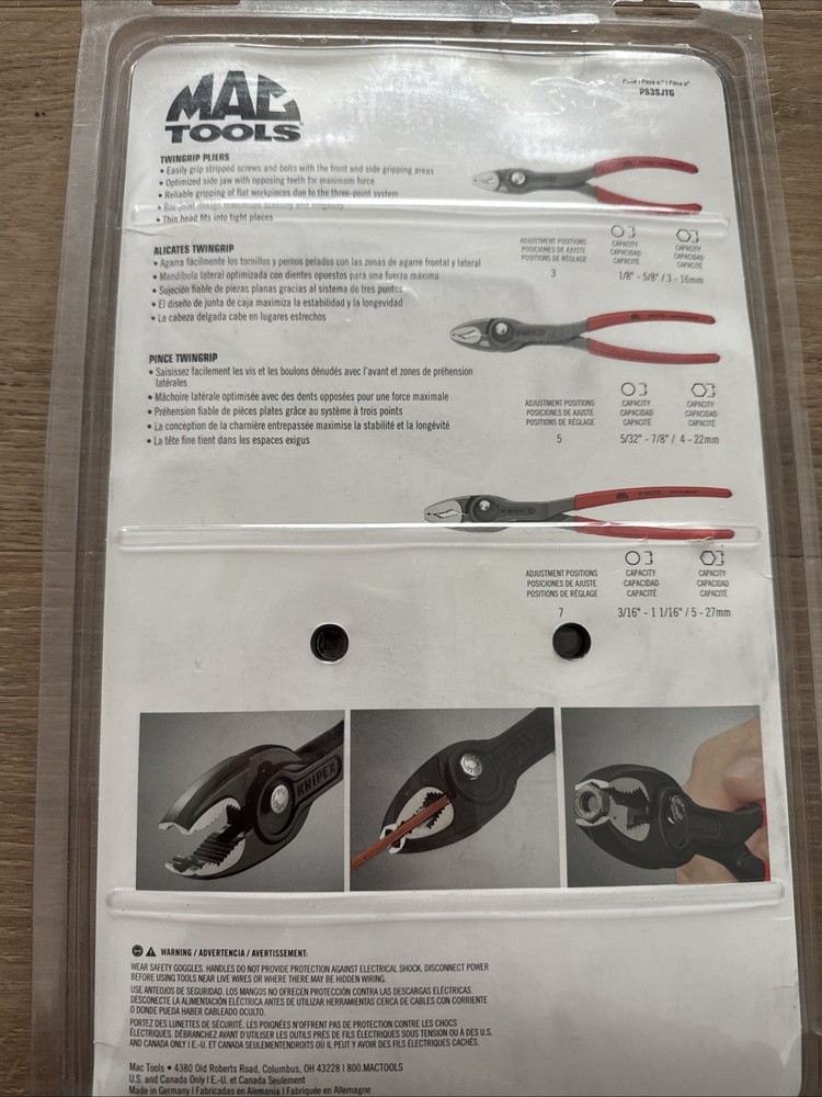 Mac Tools Knipex 3pc Twin Grip Plier Set