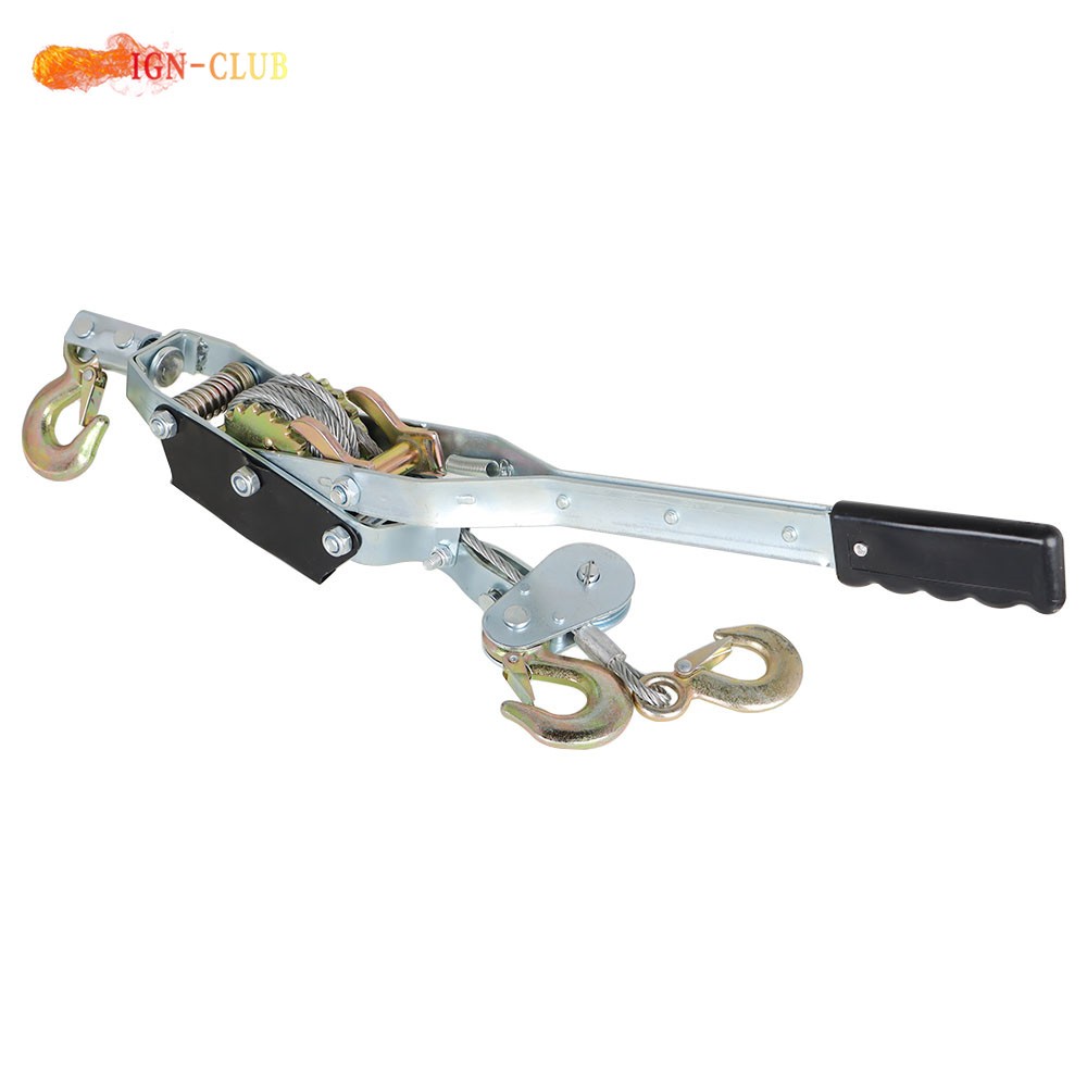 Cable Puller 4 Ton Dual Gear Power Puller Heavy Duty Hand Power