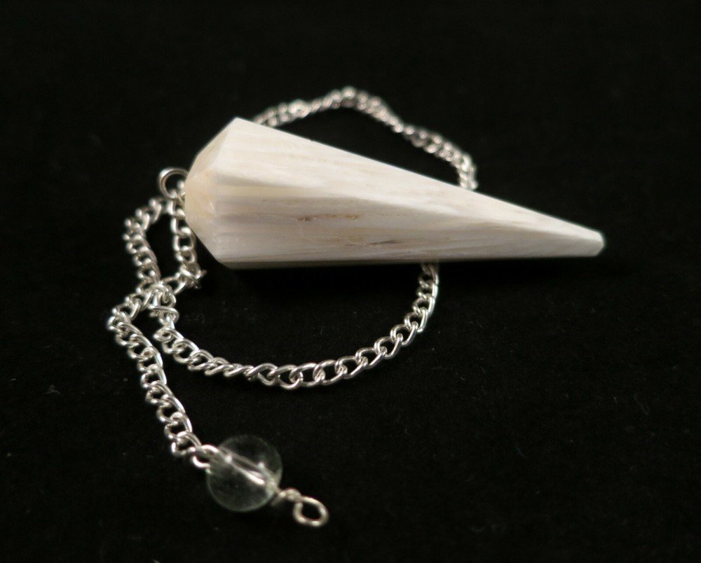 SCOLECITE CRYSTAL PENDULUM - INDIA