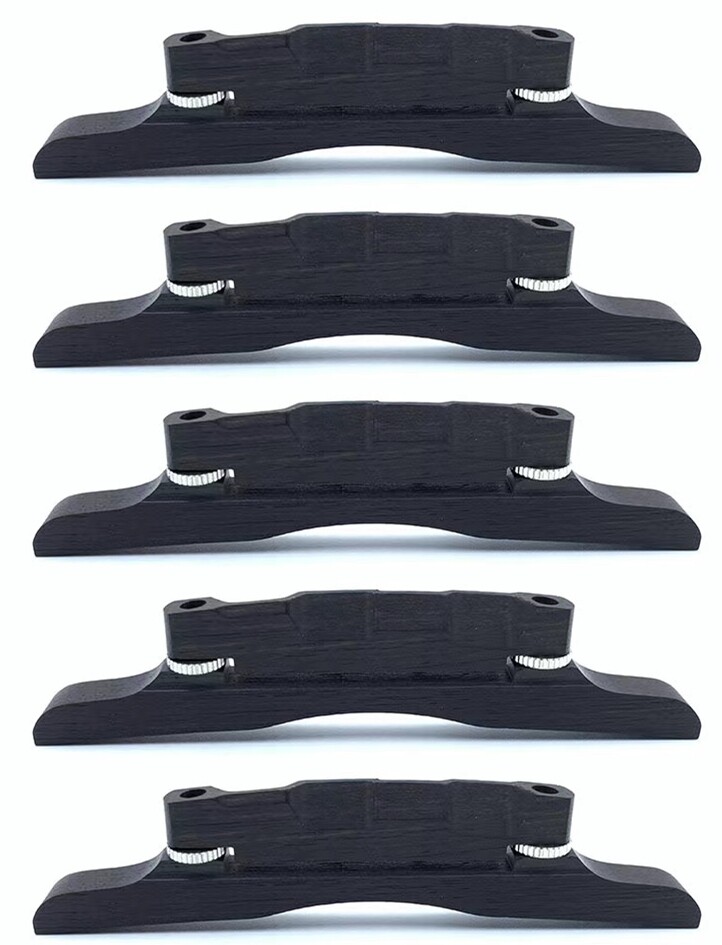 5x Mandolin Bridge Ebony Adjustable Black Luthier Nut Saddle