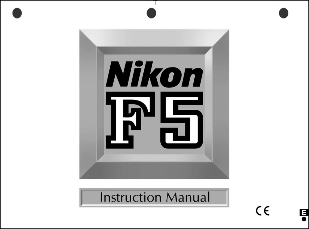 Nikon F5 User Manual Guide Instruction Operator Manual