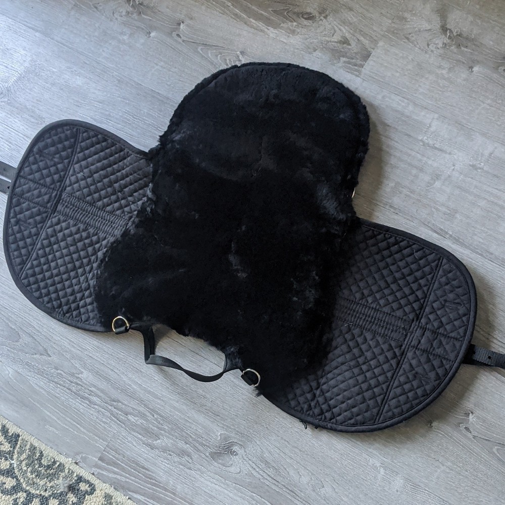 NEW! Engel Sheepskin Bareback Saddle, Black