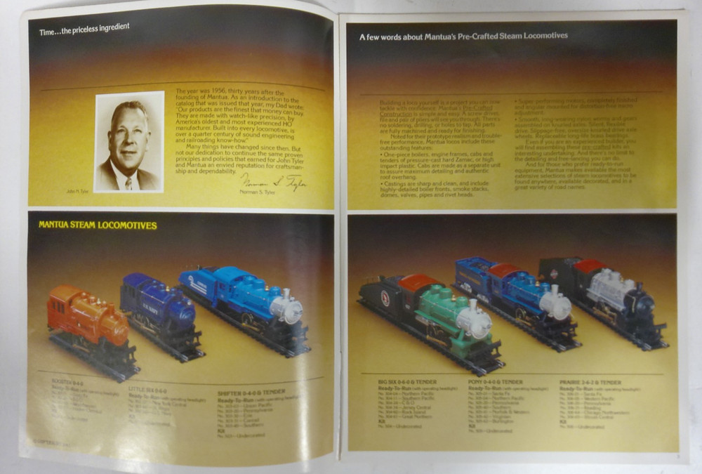 1981 MANTUA Model Train Catalog & Sales Order Form