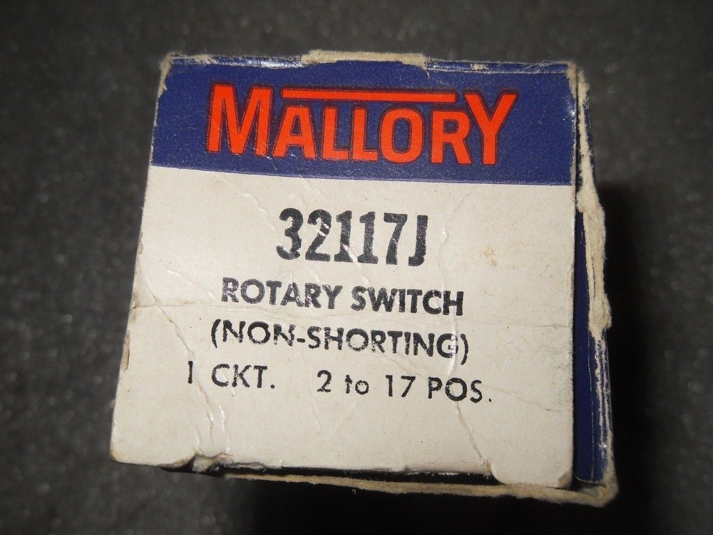 Mallory 32117J 2-17 Position Rotary Switch