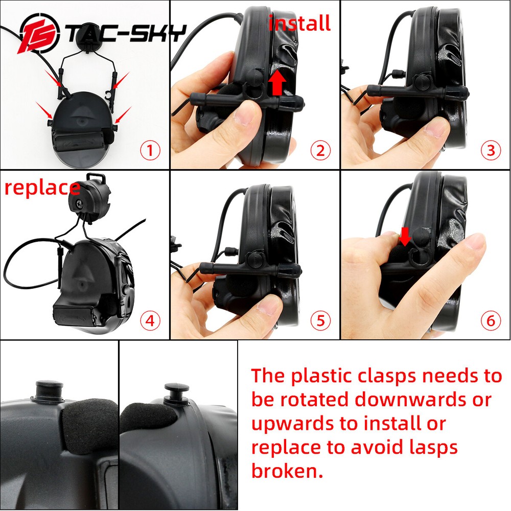 Tactical Headset Comta II Noise Reduction Ear Defender for Airsoft Activities