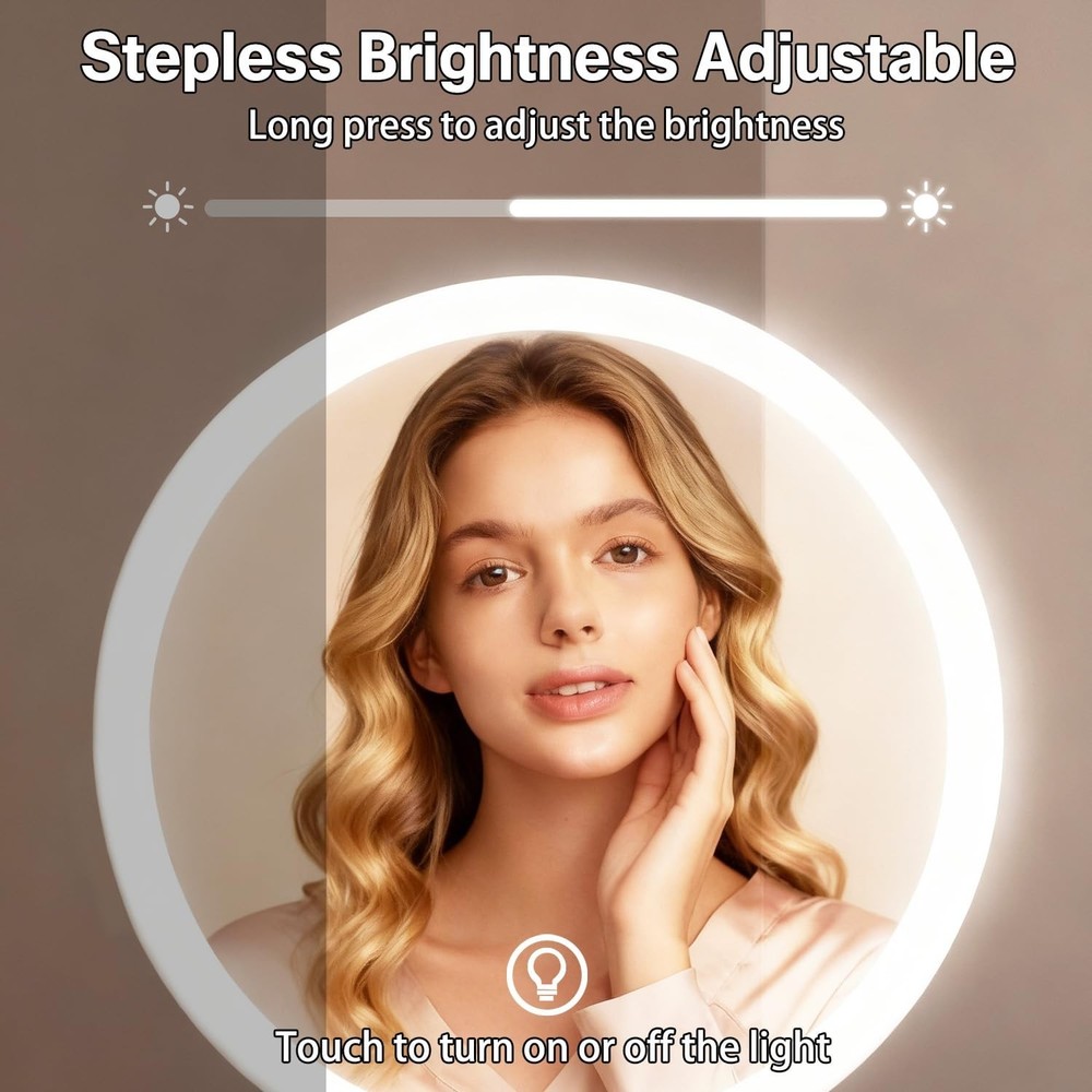 Makeup Mirror with Lights and Magnification, Electric Lighted Standing Mirror...
