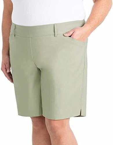 Hilary Radley ~ Solid Sage (Green) ~ Pull-on ~ Bermuda Shorts ~ Womens' Size XL