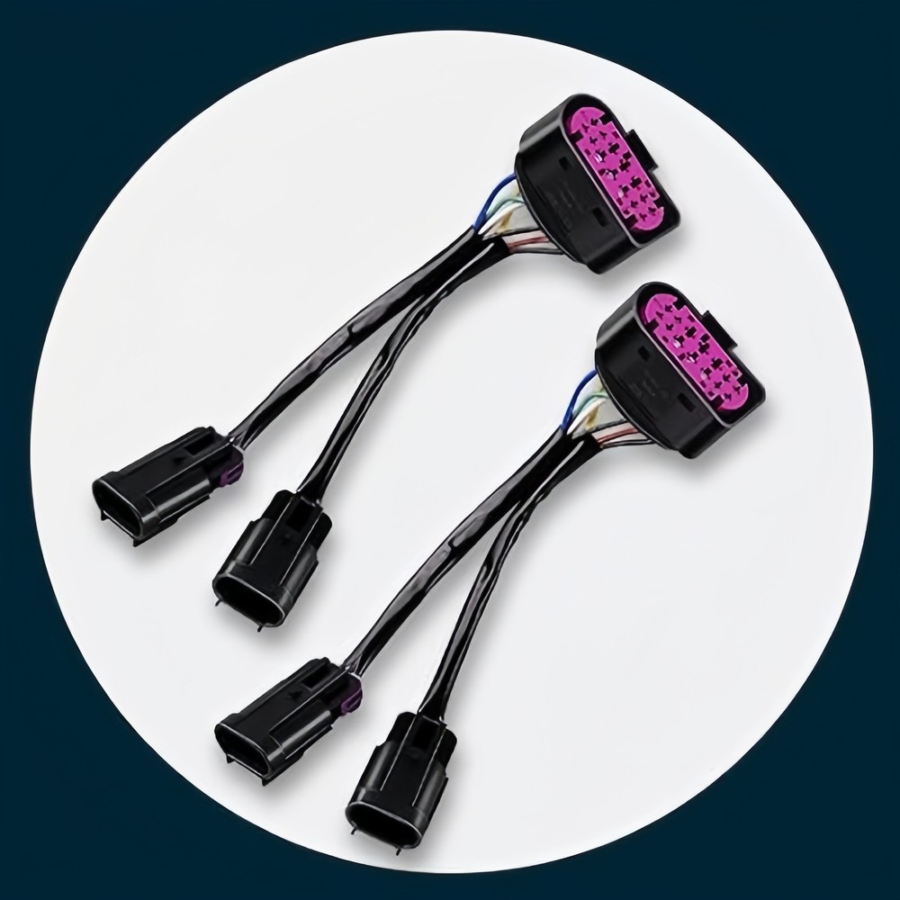 2Pcs Headlight Conversion Harnesses For 2009-2018 Dodge Ram 1500 2500 3500 etc