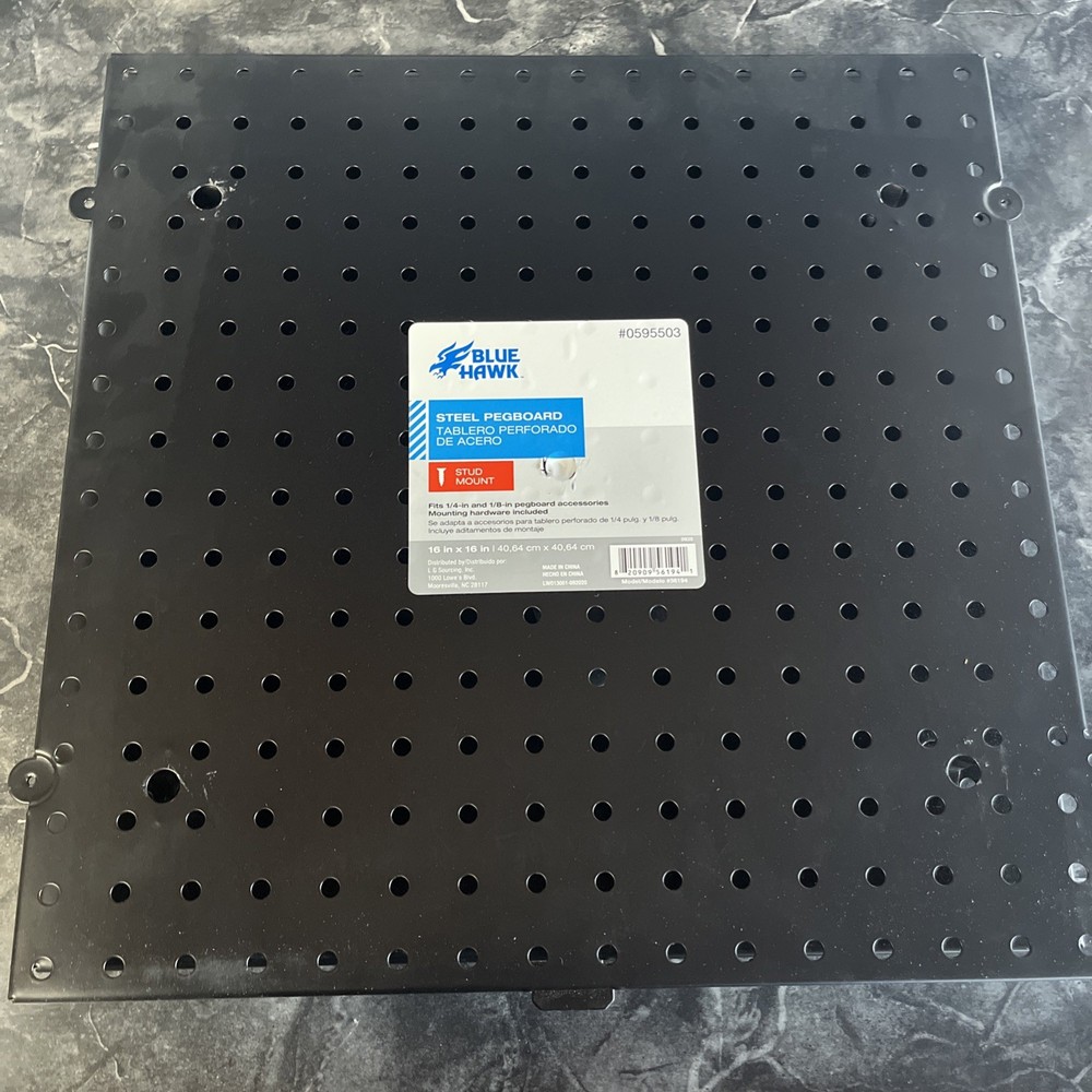 Blue Hawk Steel Pegboard 16x16