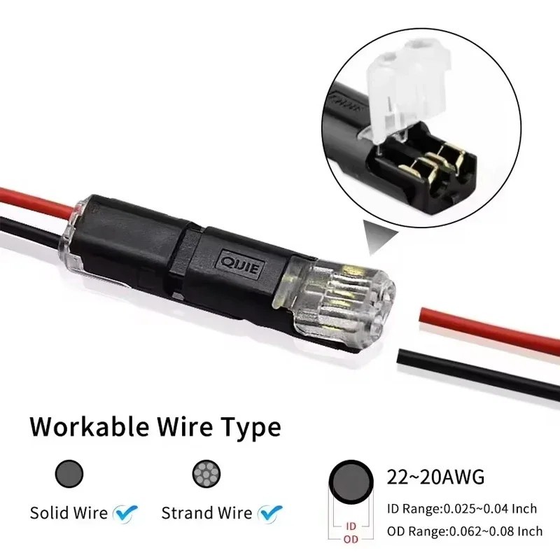 10PCS 2 Pin Waterproof Electrical Connector Car Wire Plug Terminal