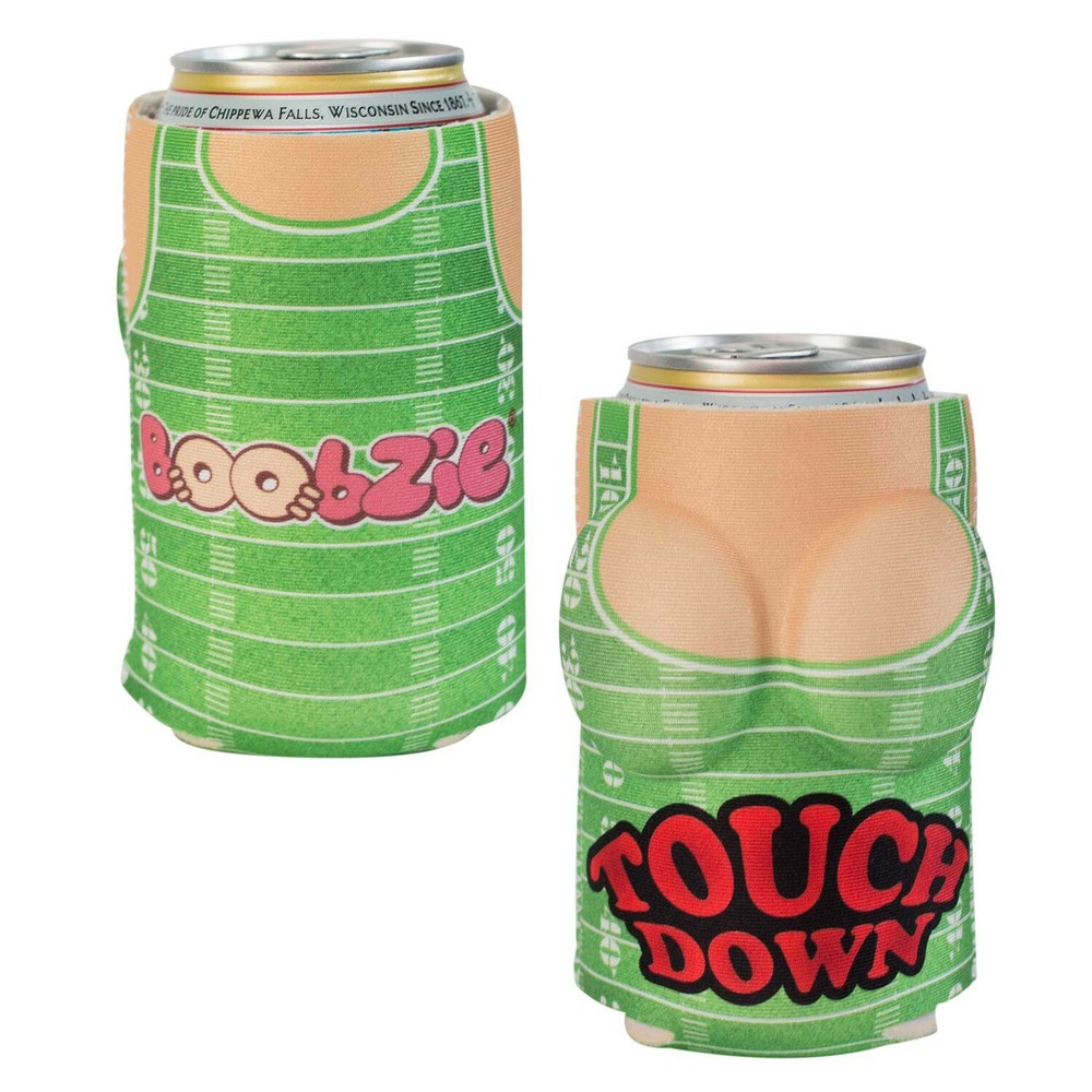 Touchdown Boobzie Beer Can Cooler Green