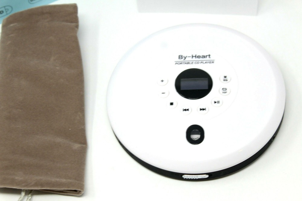 By-Heart Portable CD Player Skip/Shockproof, Compact LED Display
