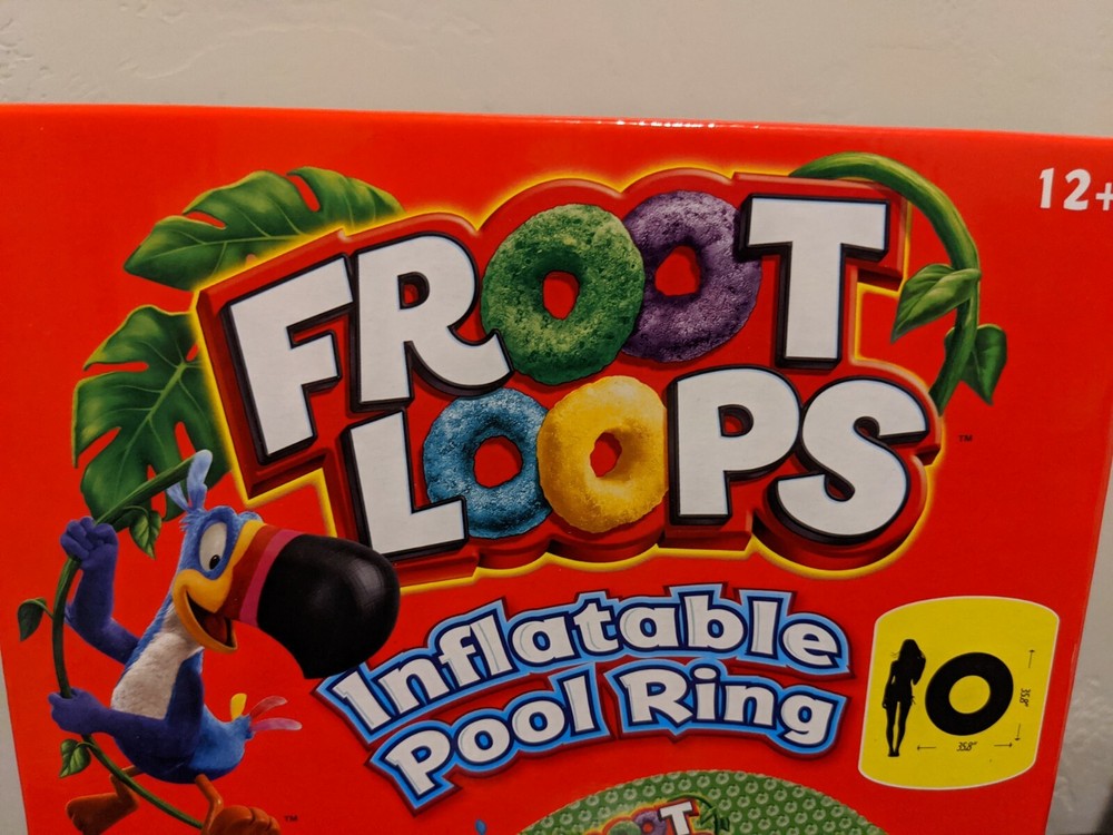 Inflatable Pool Ring Froot Loops Green