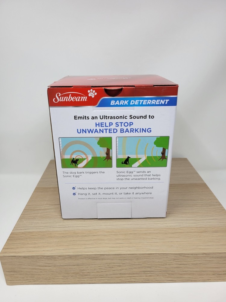 Sunbeam Sonic Egg Ultrasonic Bark Control Device Dog Training