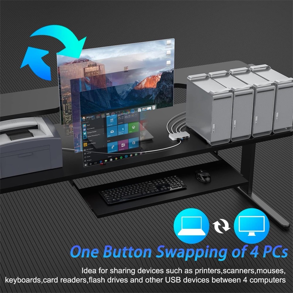 USB 3.0 KVM Switch Selector 4 in 4 Out