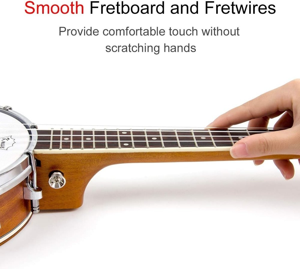 Compact Banjolele 23'' Sapele 4 Strings Complete Kit