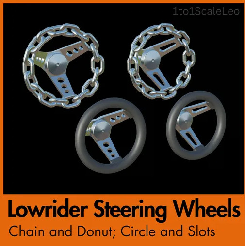 1/25 1/24 Scale Lowrider Steering wheels