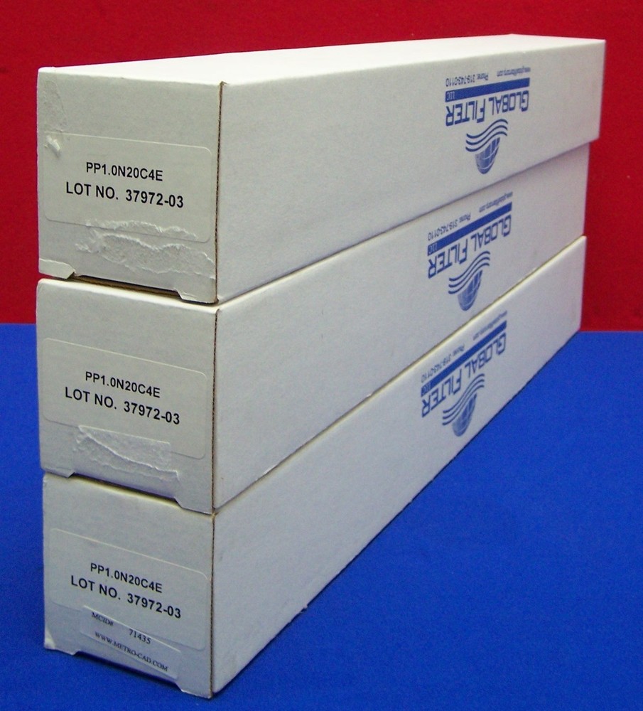 QTY 3 - GLOBAL FILTER PP1.0N20C4E FILTERS