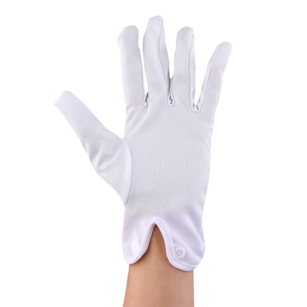 1 Pair Billiard Referee Gloves - White