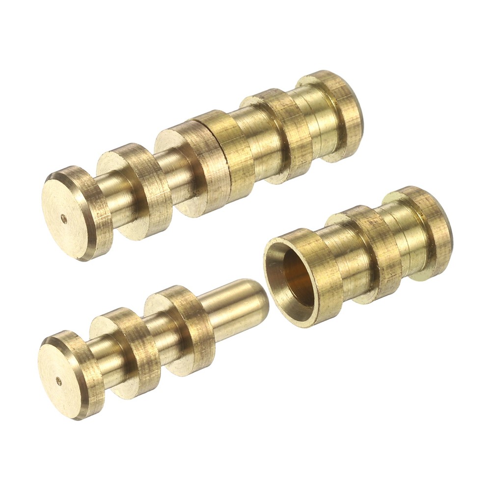 10pcs Brass Table Leaf Dowel Pin Table Bolt Sleeve Top Leaf Alignment Hardware