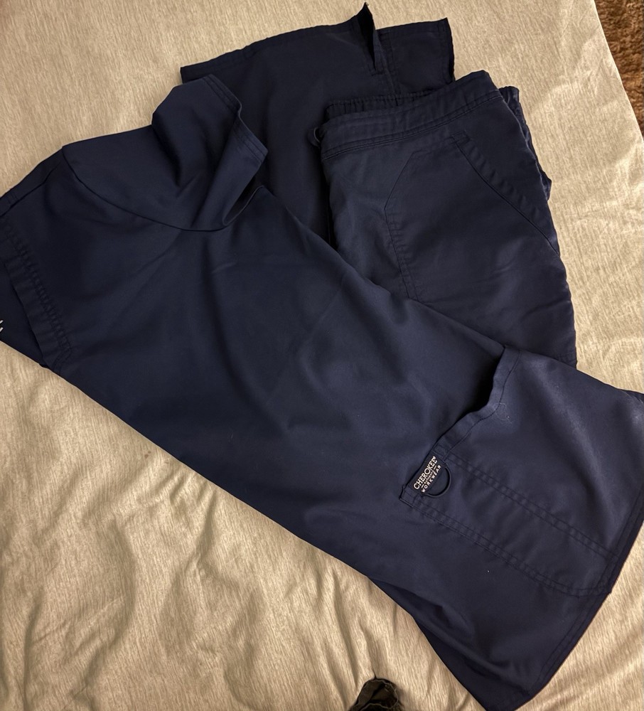 Blue Cherokee Petite Scrub Set