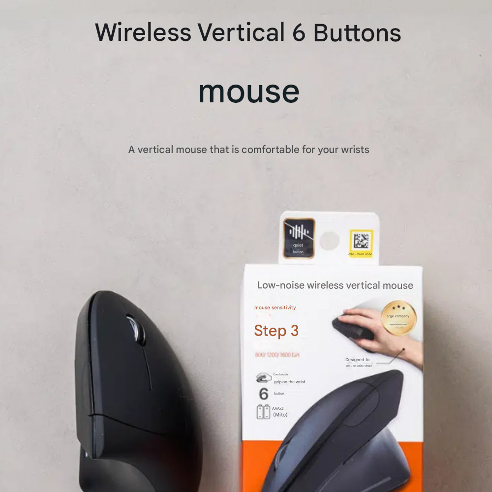 Wireless Vertical 6-Button Mouse