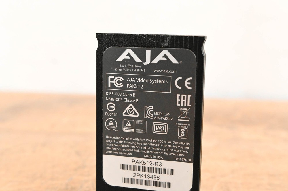 AJA PAK512 SSD Module for Ki Pro Systems CG01WET
