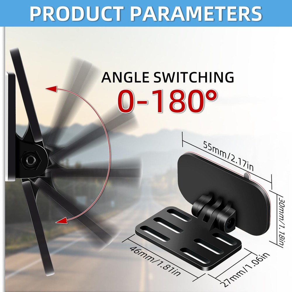 Rear Camera Mount, Dash Cam black