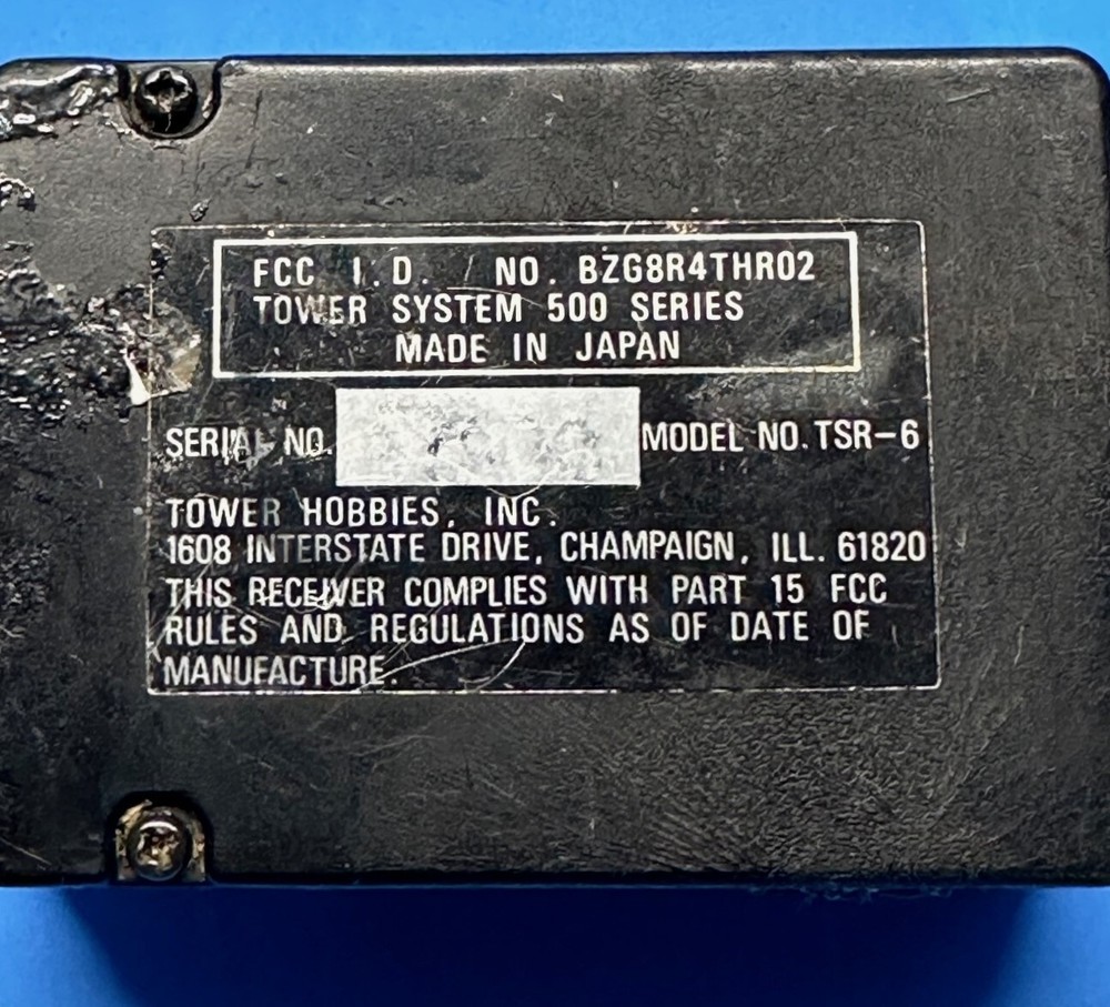 Tower Hobbies System 500 AM Receiver with CH # 12 Crystal