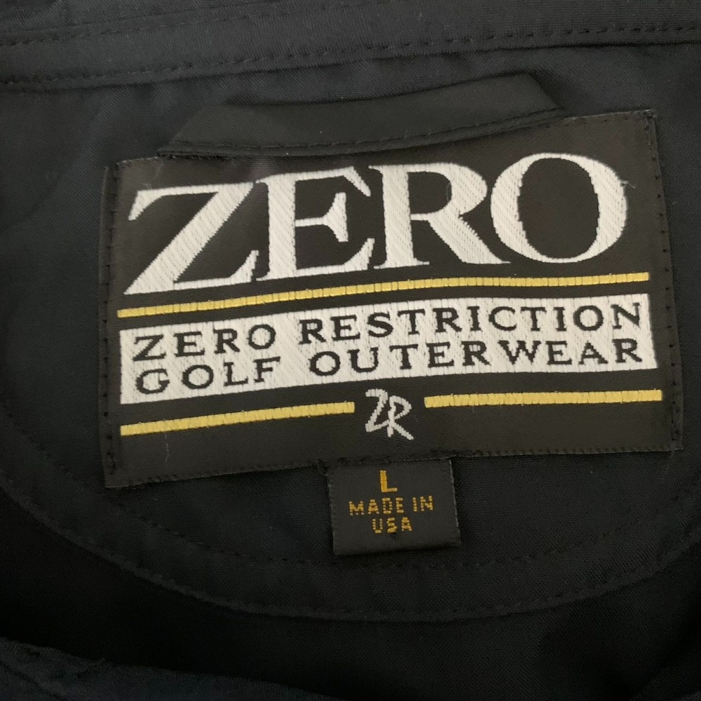 ZERO Restriction Golf Pullover Vest L Black Pockets Snaps Elastic Waist Vegas