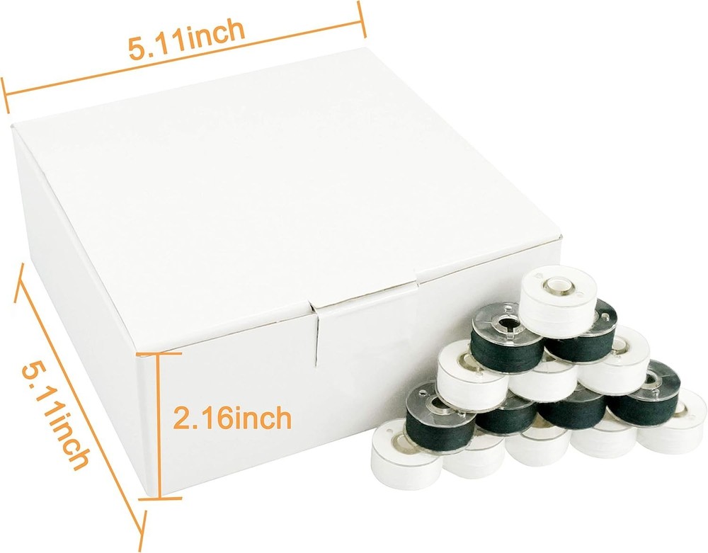 144pcs Prewound Bobbin Thread Set - 96White + 48Black
