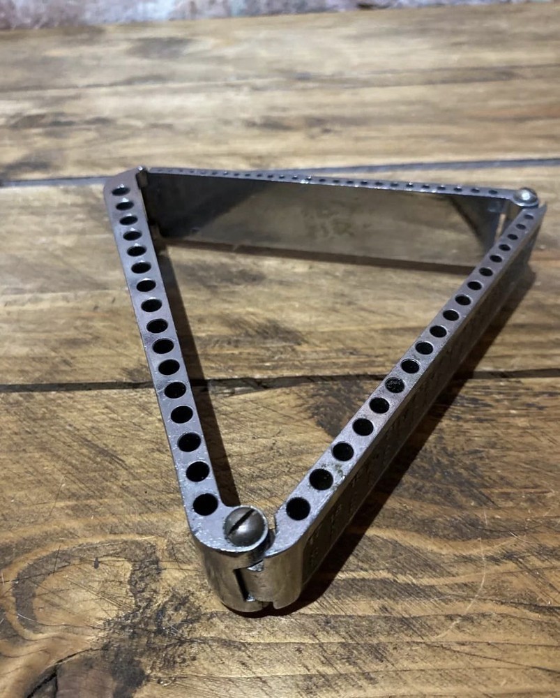 Rare Vintage Acorn Line Triangular Drill Index