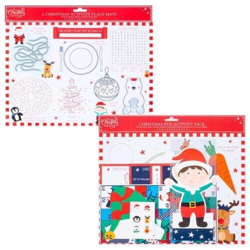 Christmas Activity Packs - Activity Sheets, Placemats, Games - Choose Design