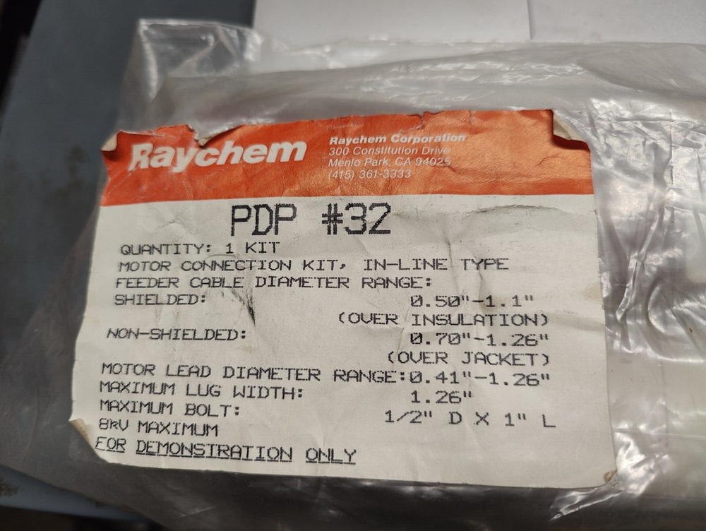 RAYCHEM PDP #32 MOTOR CONNECTION KIT PDP-32