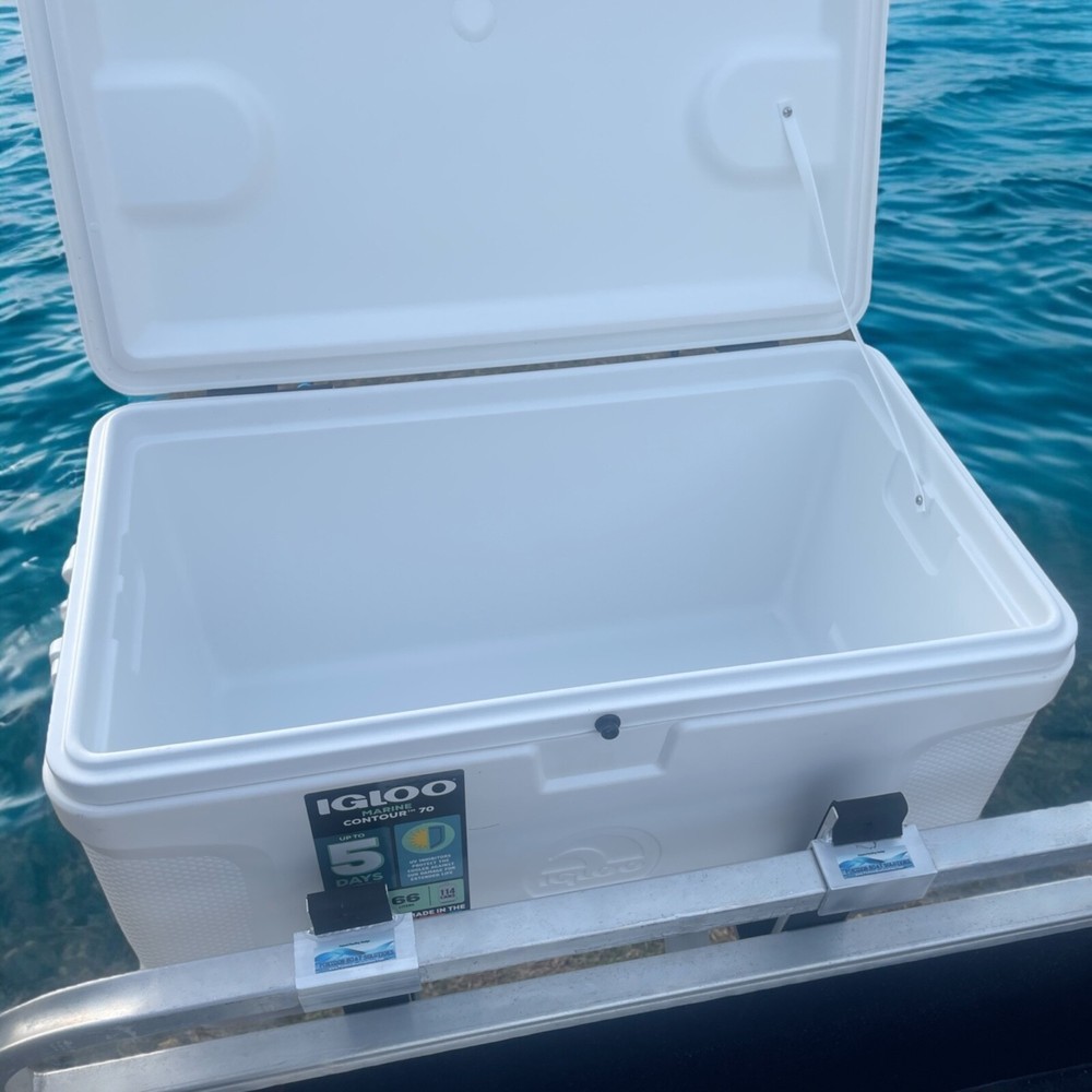 Pontoon Boat 18 Super Cooler Solution with Storage Rack