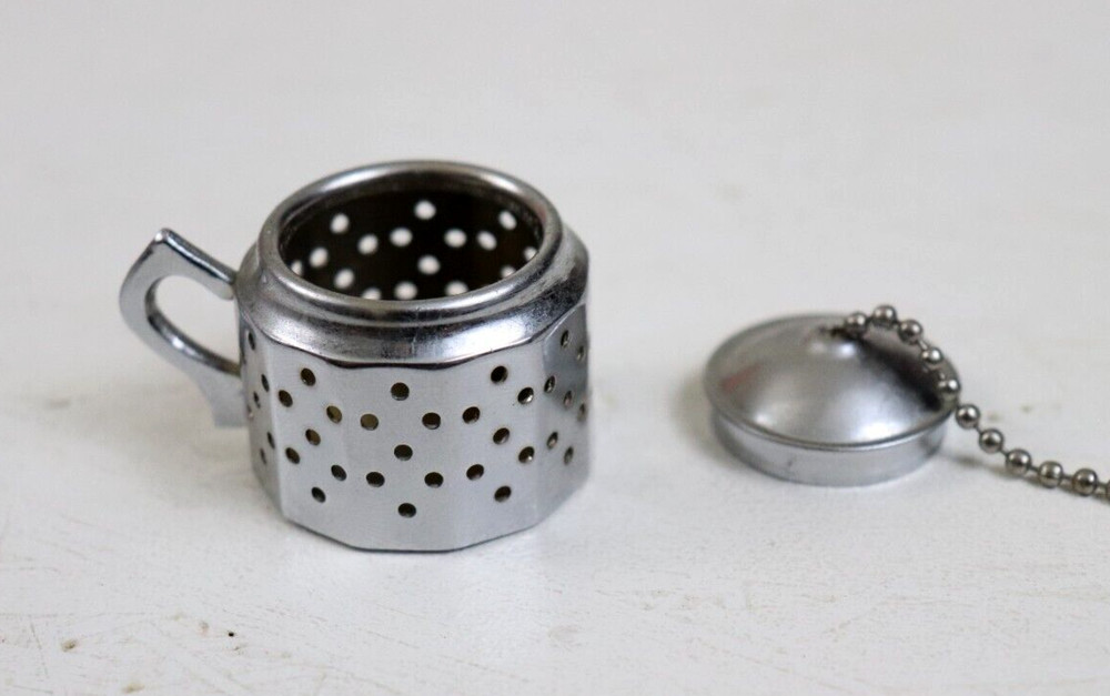 Vintage Teapot Shaped Loose Leaf Tea Infuser Missing Spout