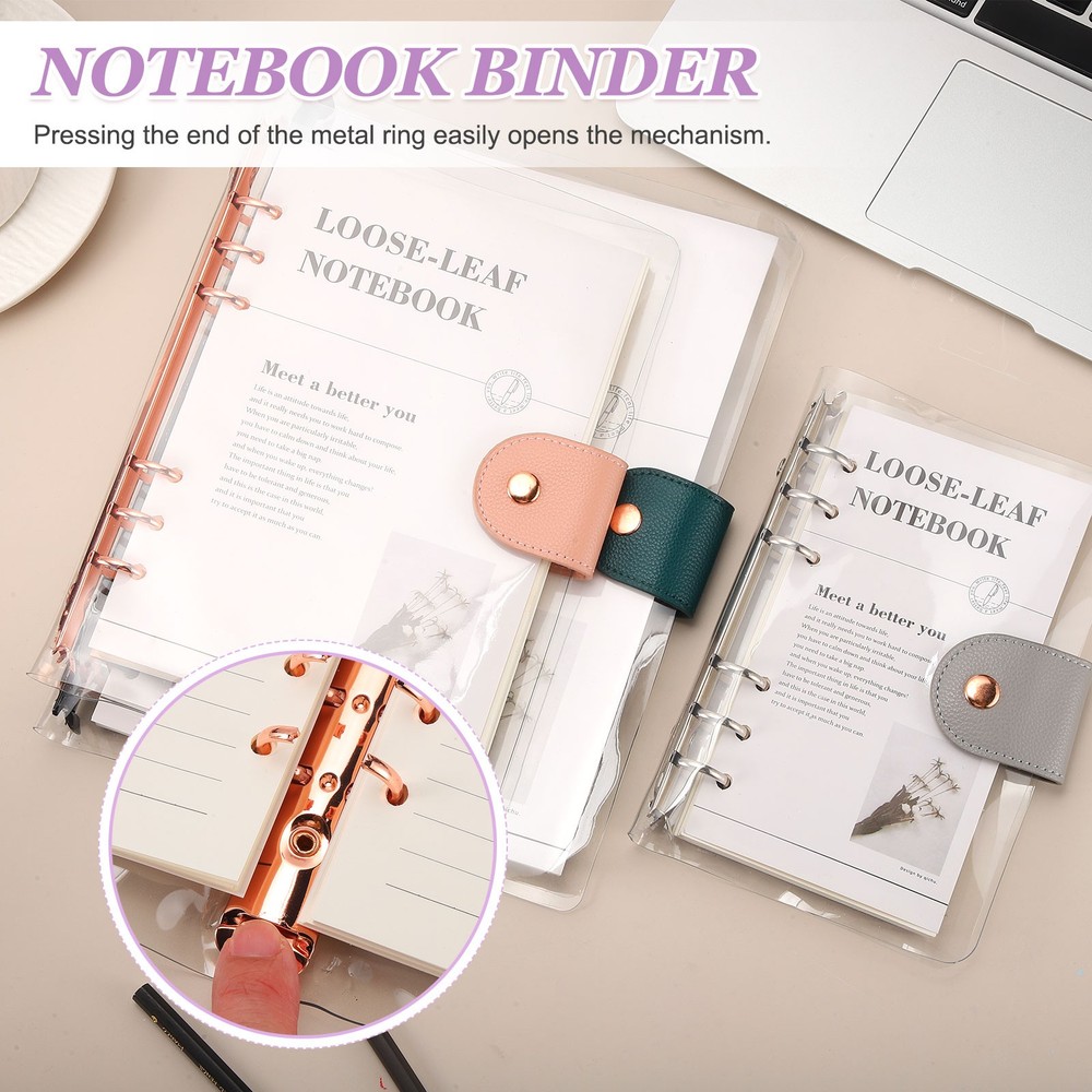9-Ring B5 Notebook Binder with 90 Sheets Lined Paper for Planner, Blue