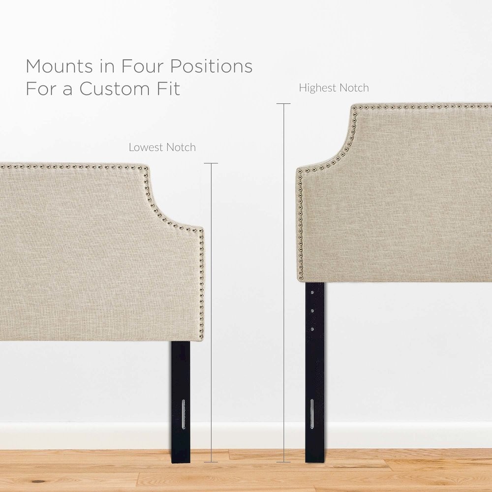 Laura Upholstered Fabric Queen Headboard