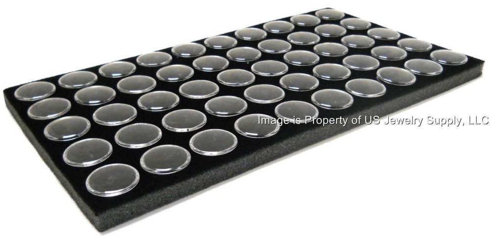 50 State Quarter Coin Jar Display and Storage Black Plastic Stackable Tray